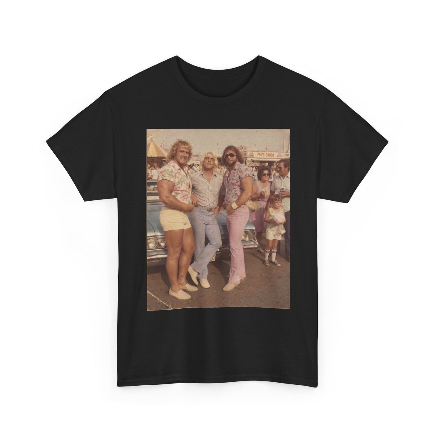 Wrestling Hogan Macho Flair Vintage Graphic T Shirt Men's Heavy Cotton Tee