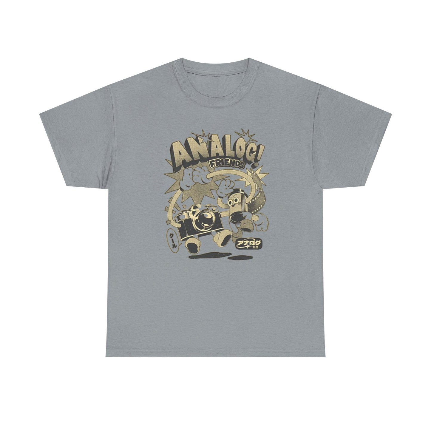 Analog Friends T Shirt Retro Photo Unisex Heavy Cotton Tee