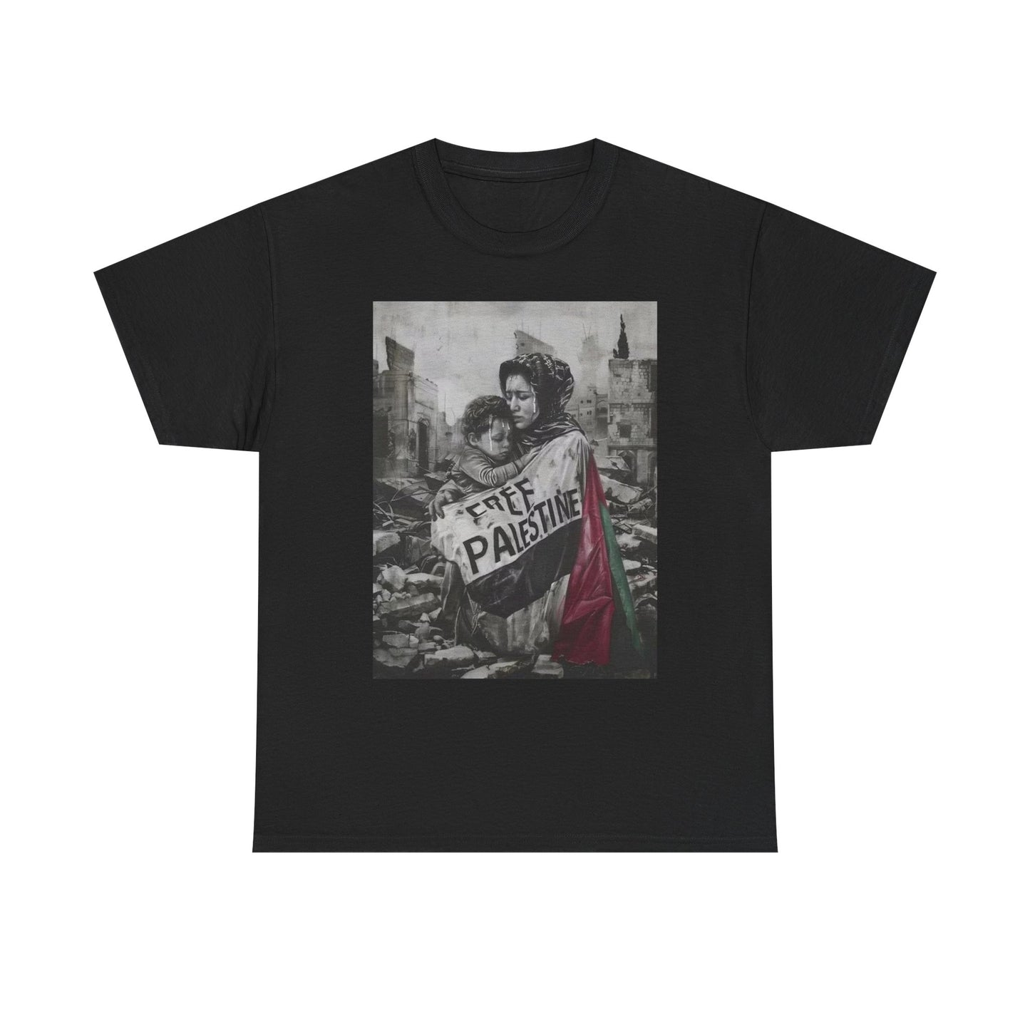 Free Palestine Graphic T Shirt Gaza Unisex Heavy Cotton Tee