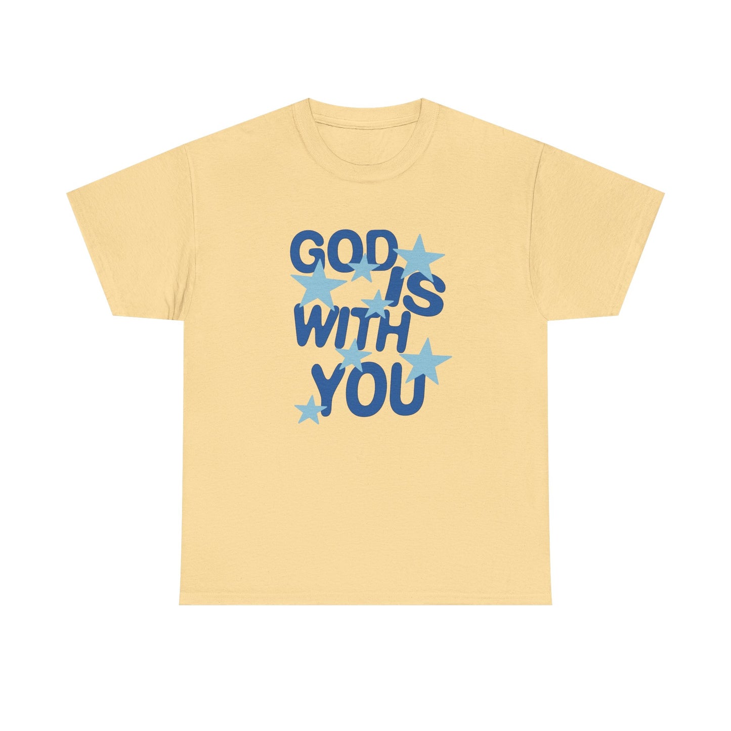 God Is With You Graphic T Shirt NEW Vintage Unisex Heavy Cotton Tee