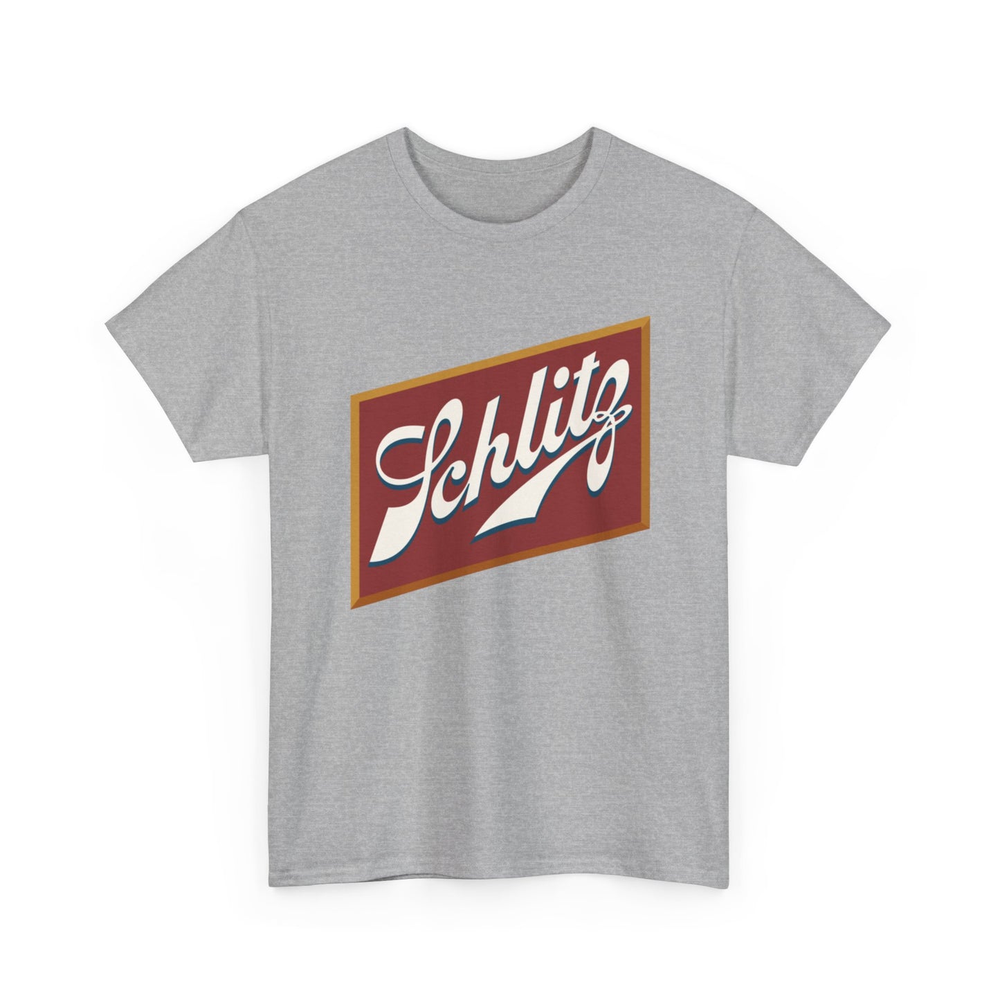Schlitz Graphic T Shirt Vintage Beer Logo New England Unisex Heavy Cotton Tee