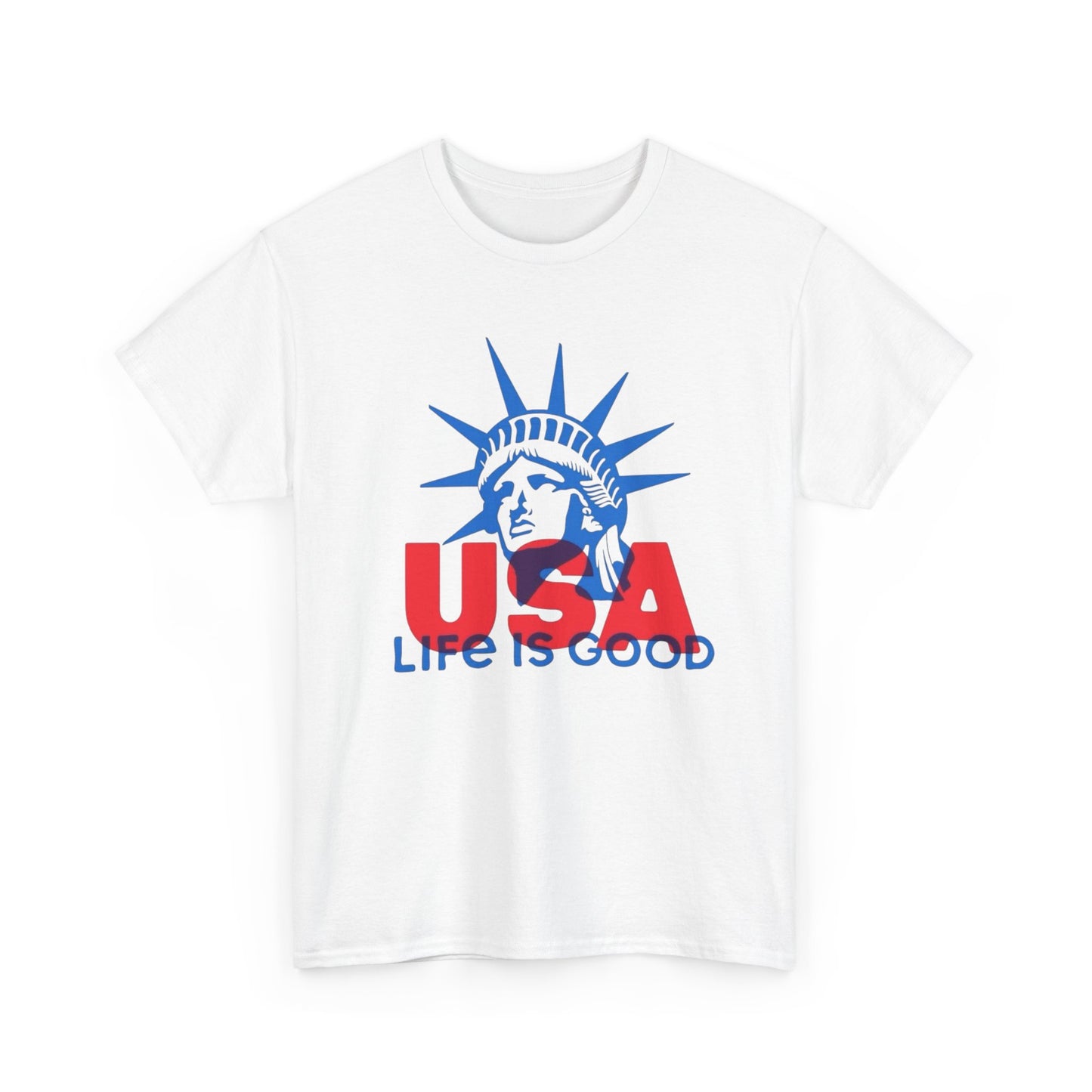USA Life Is Good Graphic T Shirt NEW ADULT TEE Cotton