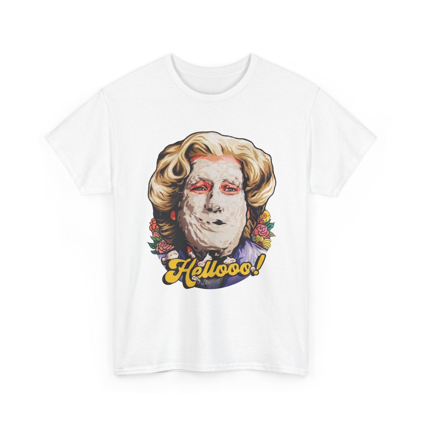 Ms Doubtfire Funny Vintage T-Shirt Men's Women's Heavy Cotton Tee NEW GIFT