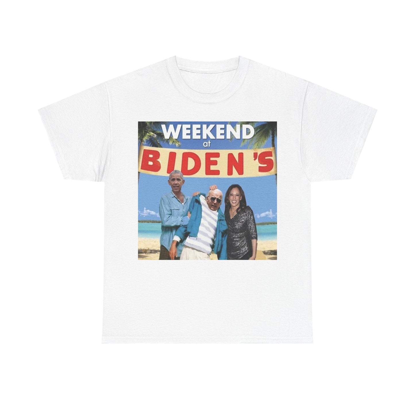 Weekend At Bidens Tshirt Funny Biden Trump 2024 Obama Gift Unisex Heavy Cotton