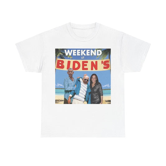 Weekend At Bidens Tshirt Funny Biden Trump 2024 Obama Gift Unisex Heavy Cotton