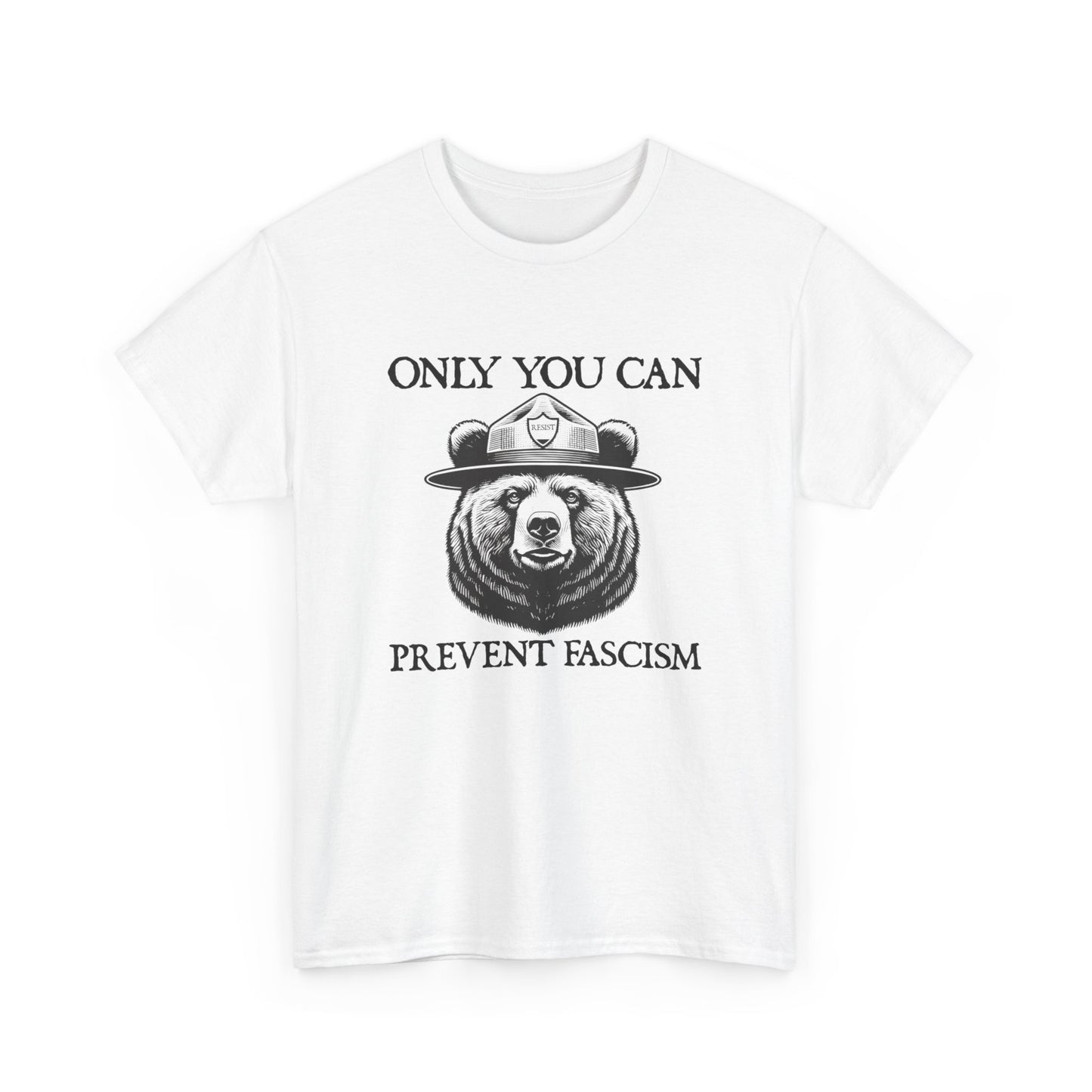 Only You Can Prevent Fascism Graphic T Shirt Unisex Heavy Cotton Tee