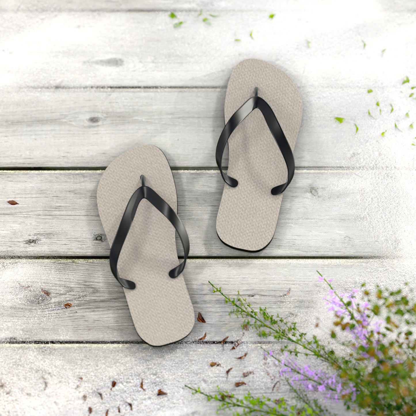 Tan Gray Flip Flops, Sandals Slides, Summer Footwear, Brand New