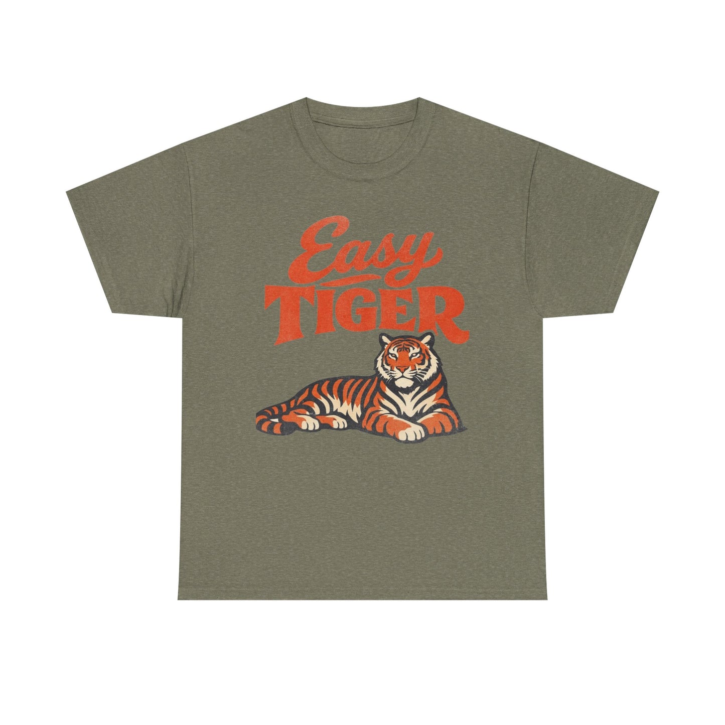 Easy Tiger 80's Retro Nostalgia Funny Graphic T Shirt Regular Men's Heavy Cotton Tee