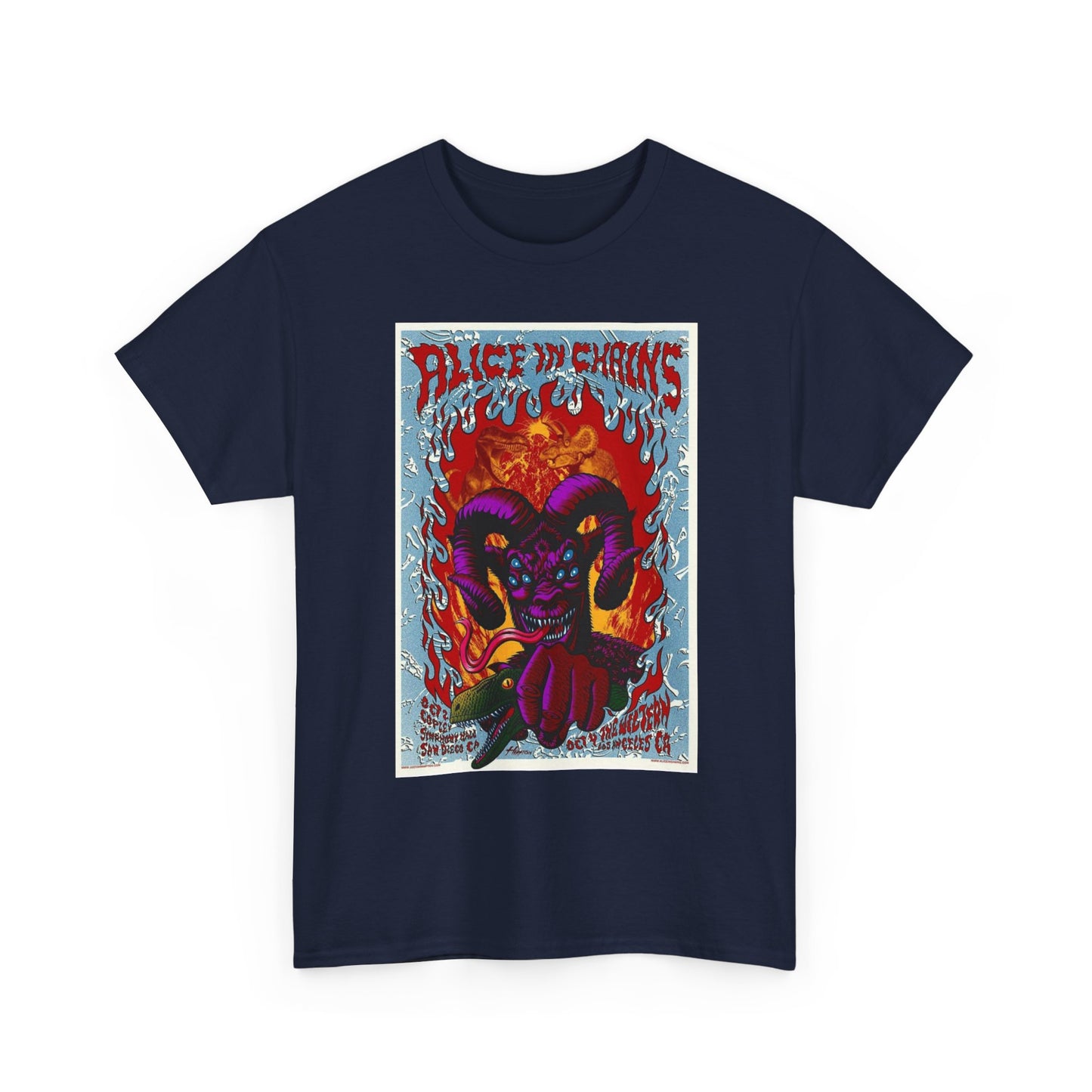 Alice In Chains Rock Band T Shirt Merch Poster Unisex Heavy Cotton Tee