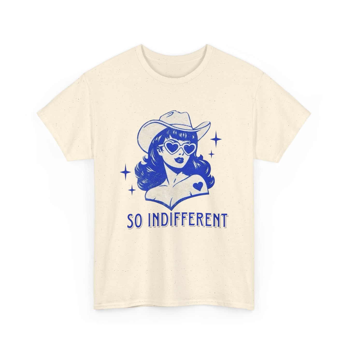 So Indifferent Cowgirl Vintage Graphic T-Shirt, Unisex Cotton Shirt