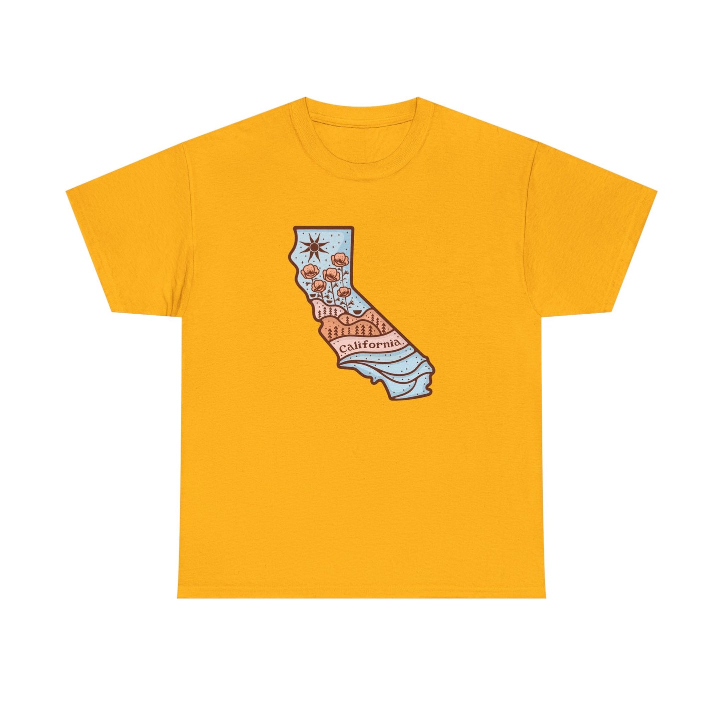 State Of California Town USA Graphic T Shirt NEW Adult Tee