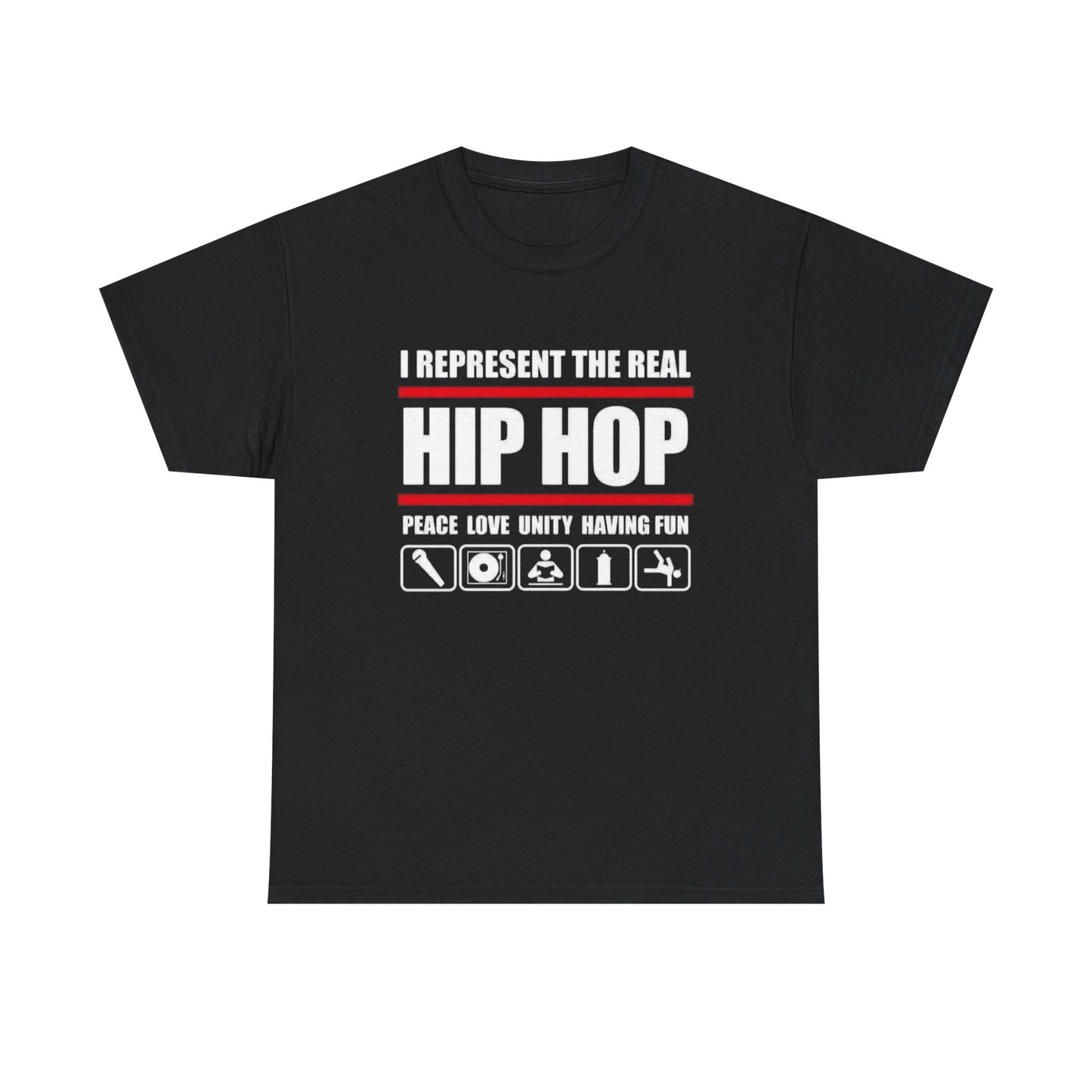 I Represent Real Hip Hop Graphic T Shirt NEW ADULT TEE Cotton