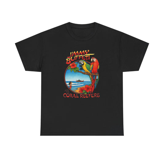 Jimmy Buffett And The Coral Reefers Graphic T Shirt Unisex Heavy Cotton Tee