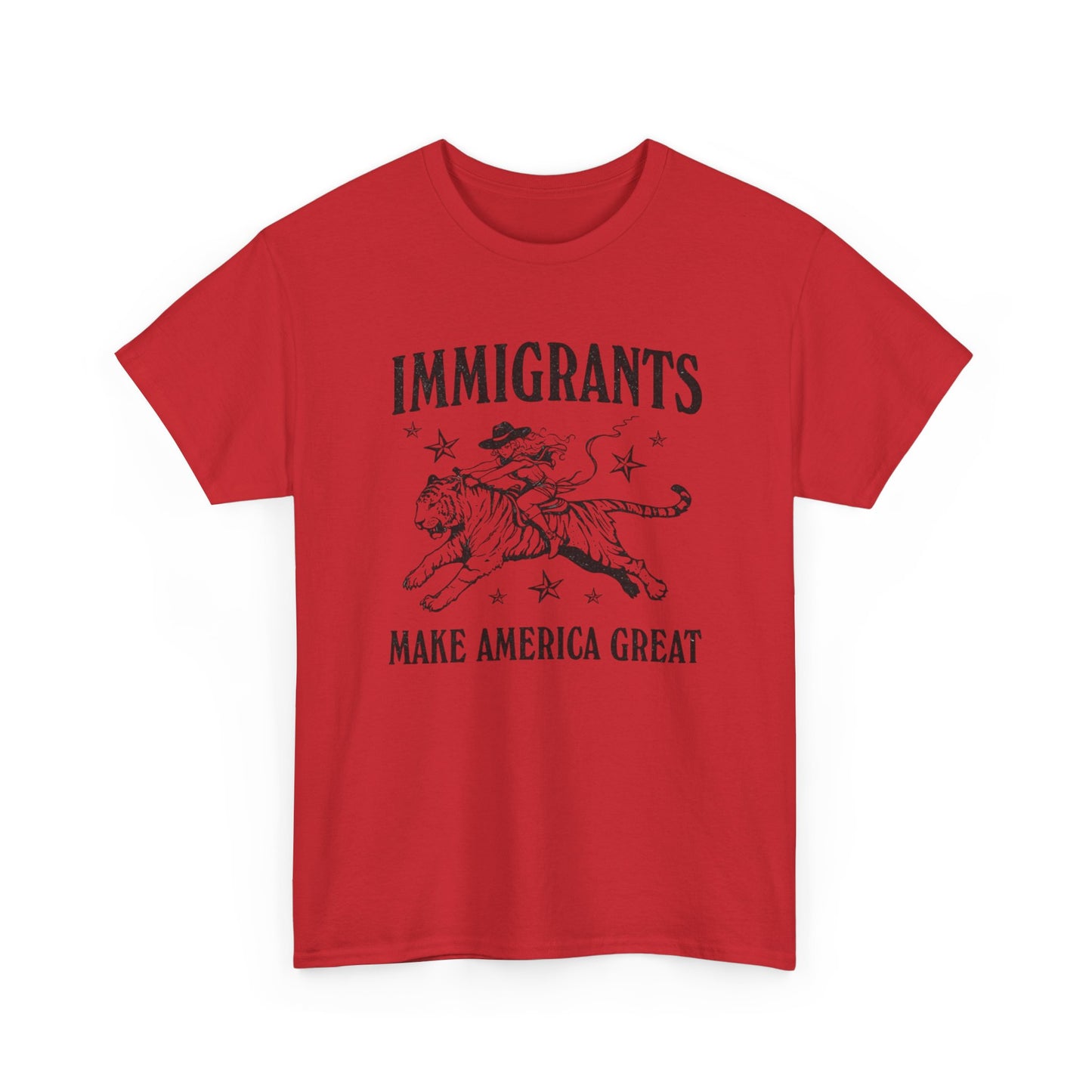 Immigrants Make America Great  Graphic T Shirt Unisex Heavy Cotton Tee