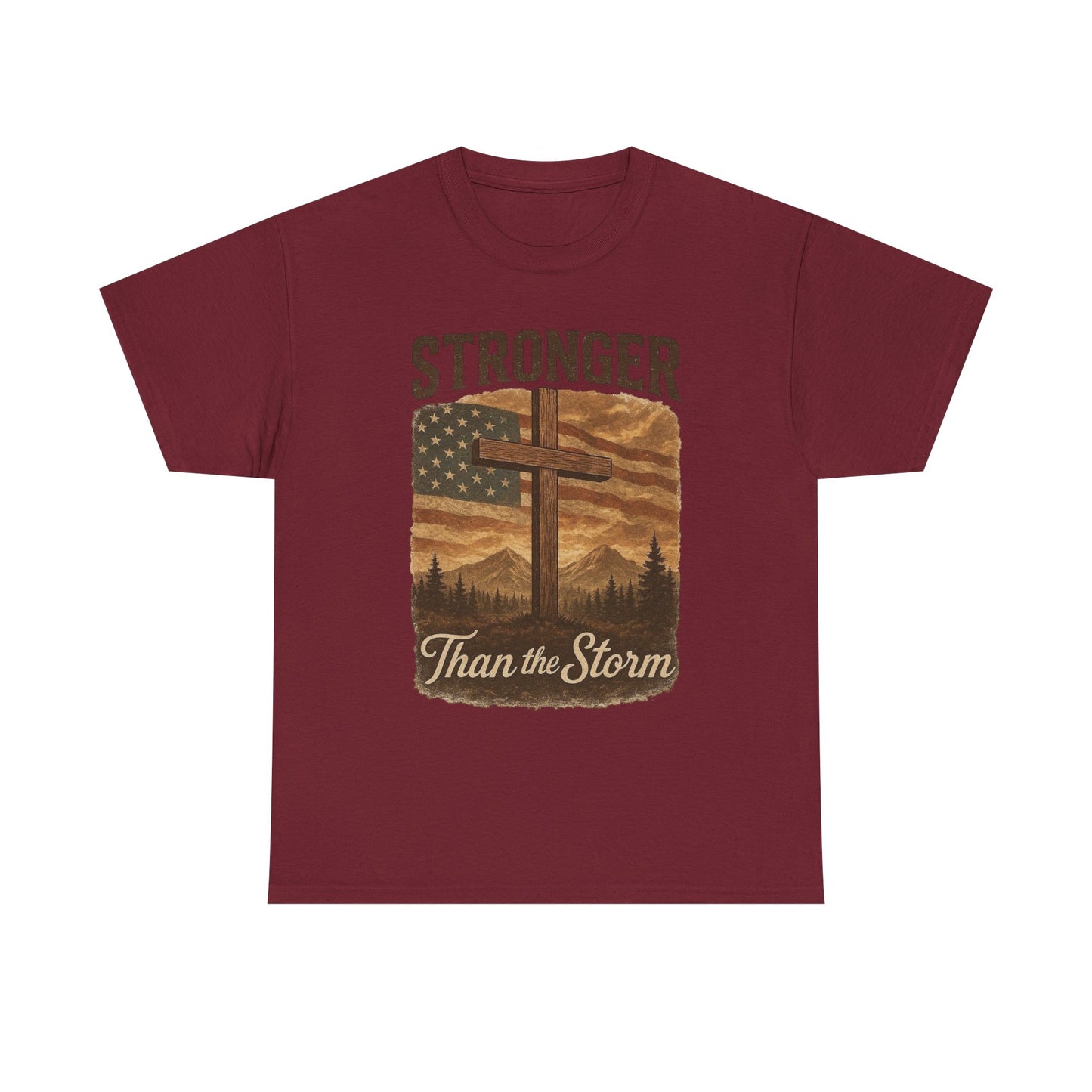 Stronger Than The Storm Graphic T Shirt Adult New Tee