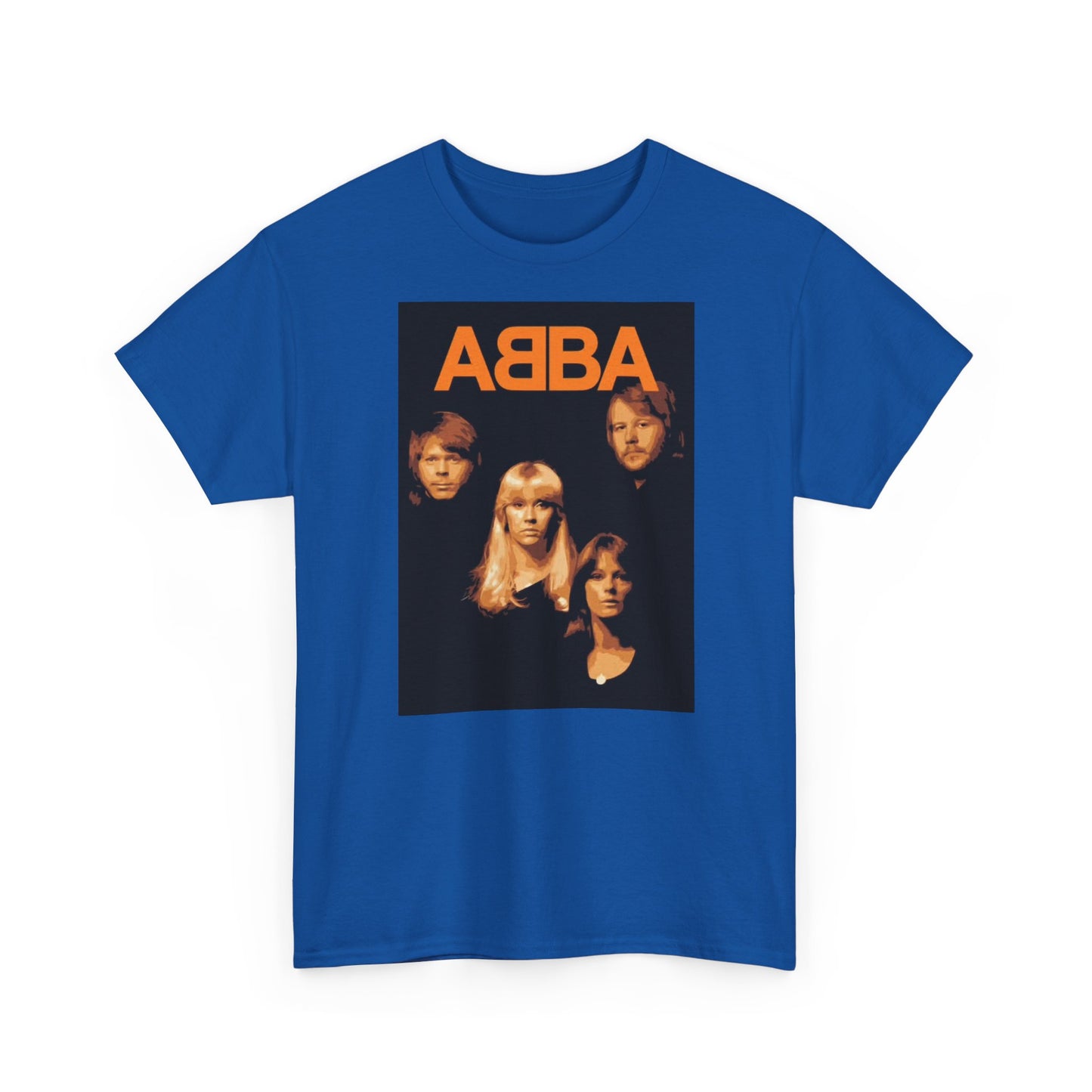 Abba T-shirt vintage retro neon lights classic music Unisex Heavy Cotton Tee