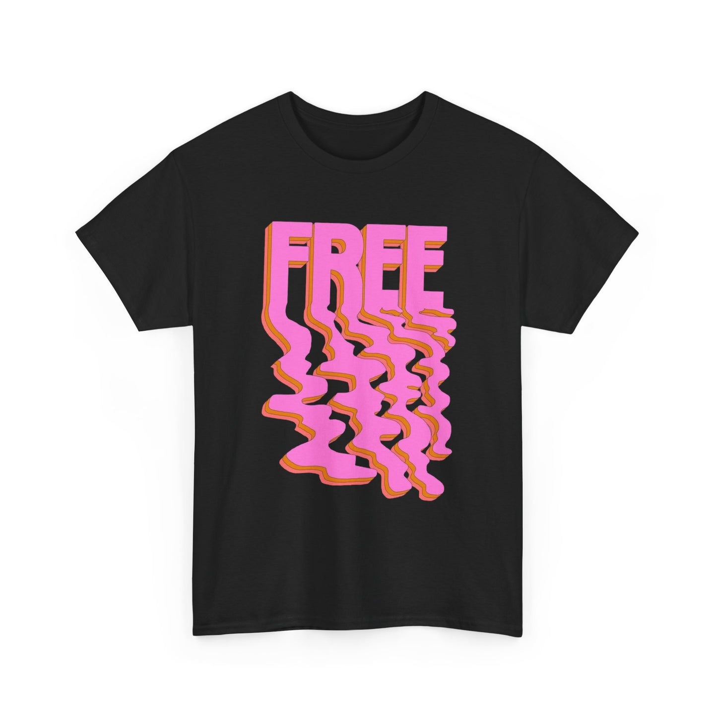 Free Trippy Graphic T Shirt Unisex Heavy Cotton Tee