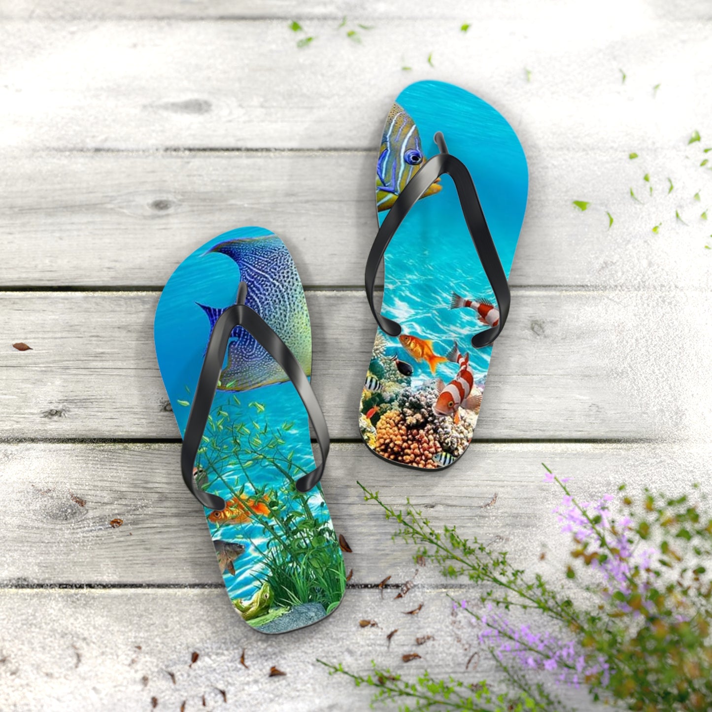 WAVES And SUN Co Sandals Ocean - Flip Flops -Slides Summer Beach BRAND NEW