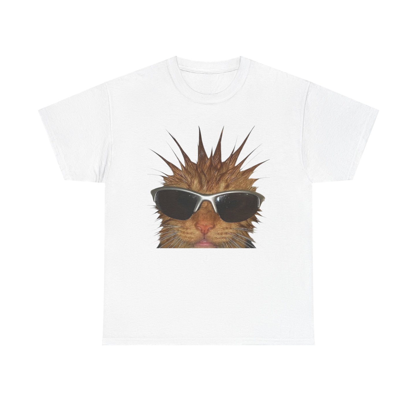 Funny Cat Graphic T Shirt Unisex Heavy Cotton Tee