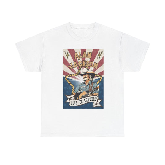 Alan Jackson Graphic T Shirt Vintage Country Album Unisex Heavy Cotton Tee