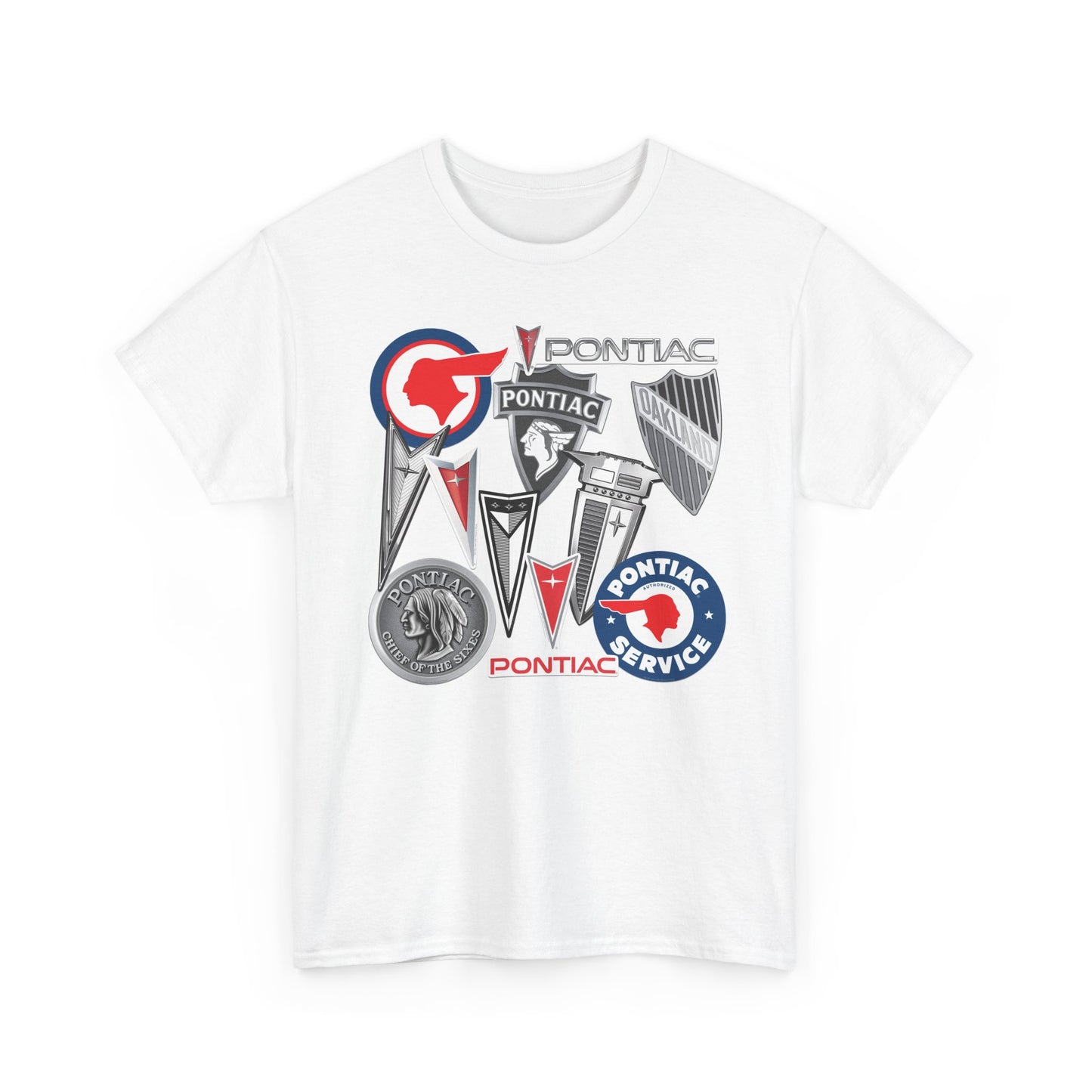 Pontiac Graphic T Shirt Vintage Retro Logo Unisex Heavy Cotton Tee