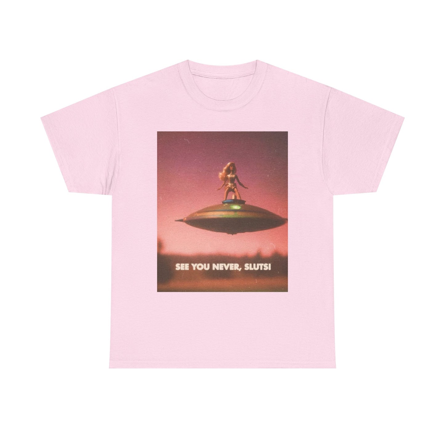 See You Never Sluts Funny Doll Graphic T Shirt NEW Adult Tee
