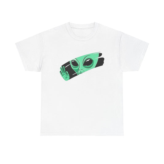 Aliens Watching Us Graphic T Shirt Men's Heavy Cotton Tee