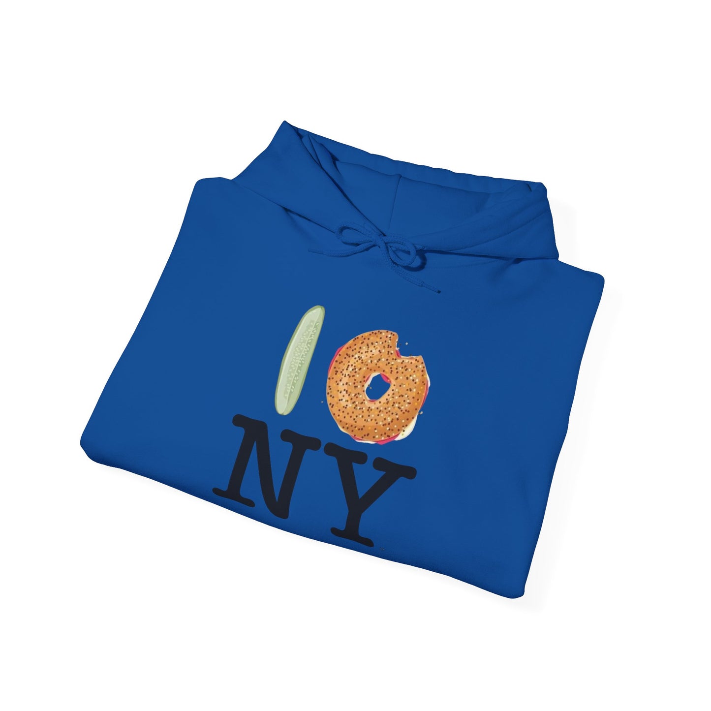 I Love New York Foodie Graphic Hoodie NEW Unisex Heavy Blend™ Hooded Sweatshirt