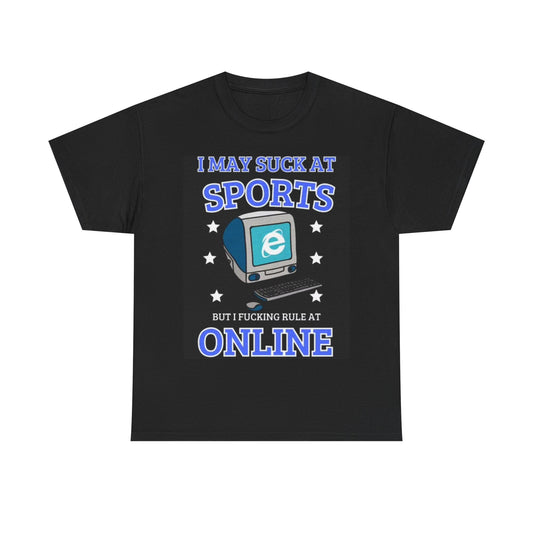 Online Gambling Shirt Funny Graphic Gift Dad Jokes Unisex Heavy Cotton Tee