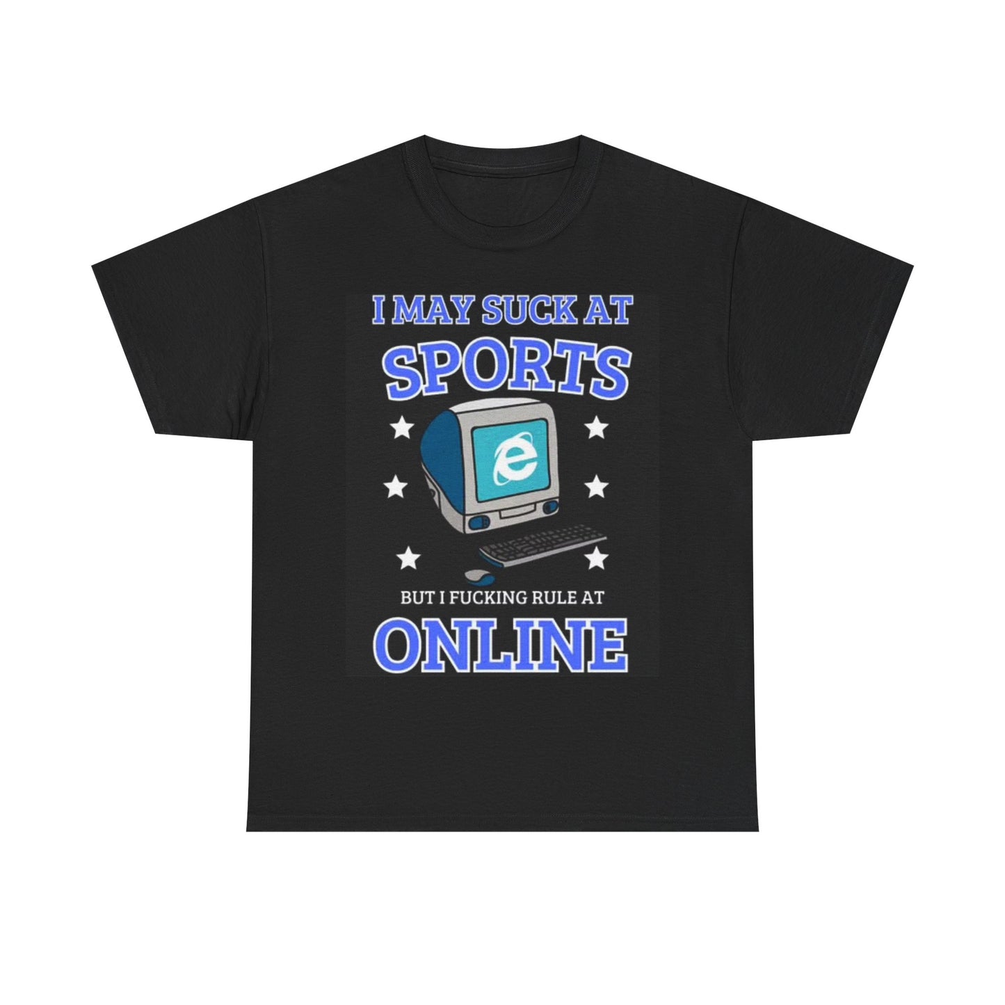 Online Gambling Shirt Funny Graphic Gift Dad Jokes Unisex Heavy Cotton Tee