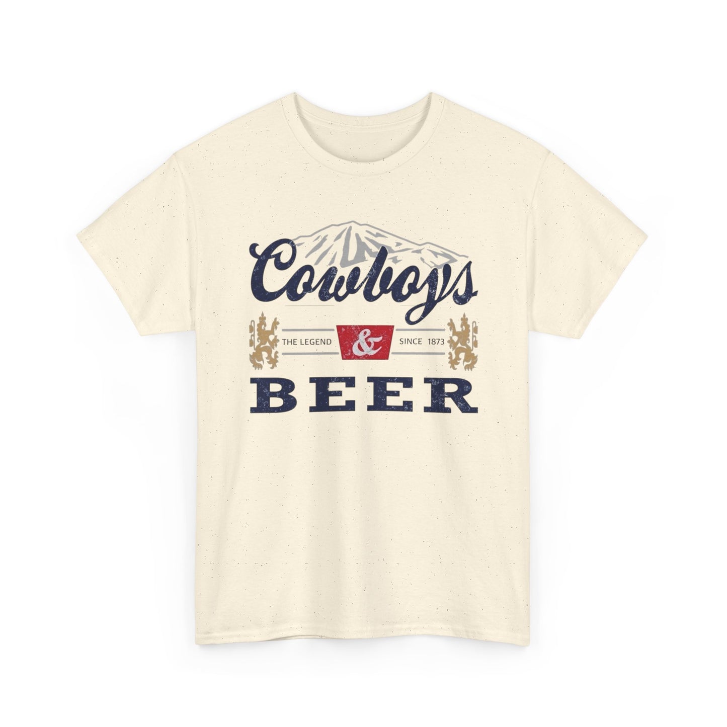 Cowboys And Beer Graphic T Shirt ALL SIZES Tee Unisex Heavy Cotton