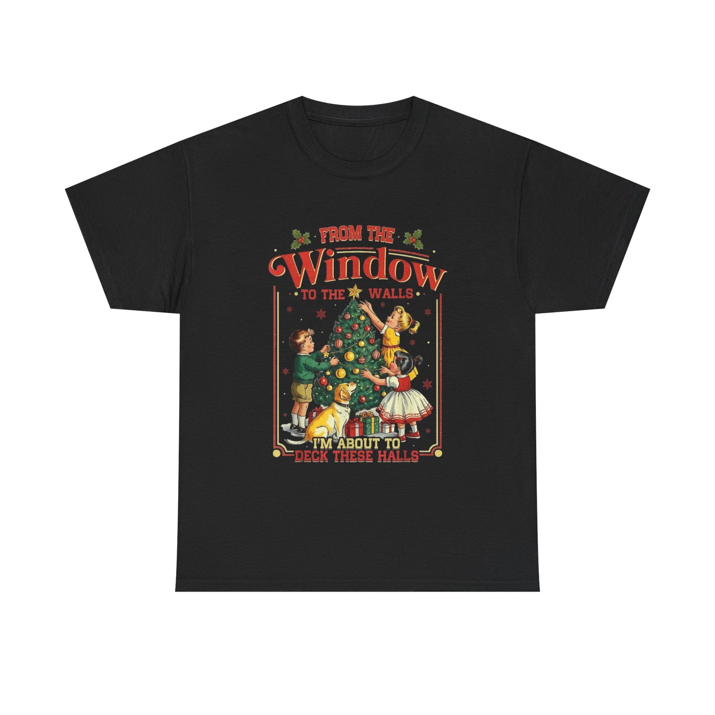 Christmas Deck These Halls Graphic T Shirt NEW Adult Cotton
