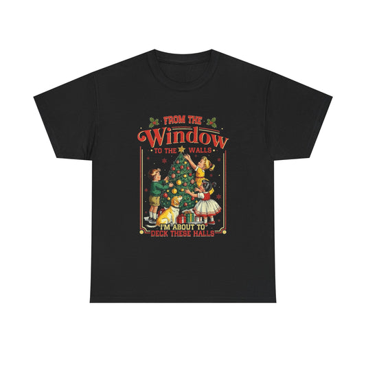 Christmas Deck These Halls Graphic T Shirt NEW Adult Cotton