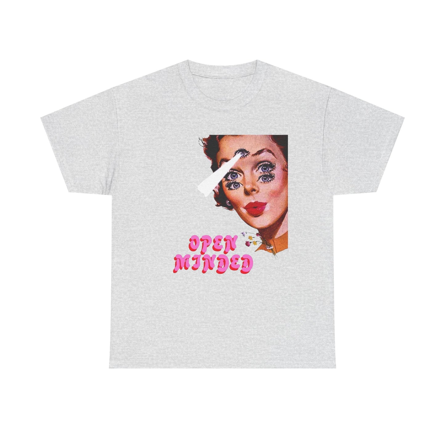 Open Minded Vintage Graphic T-Shirt Comfy Cotton Tee Brand NEW