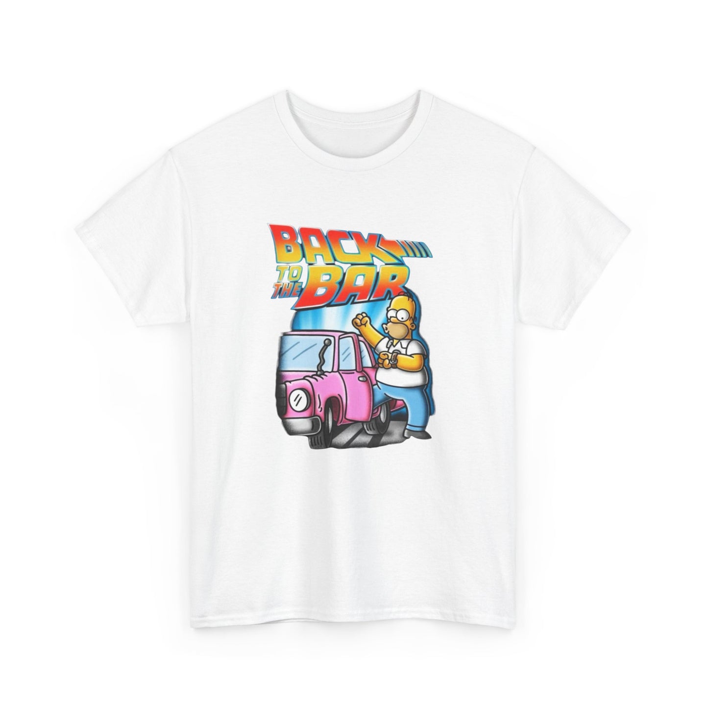 Back To The Bar Simpsons Funny Graphic T Shirt Unisex Heavy Cotton Tee