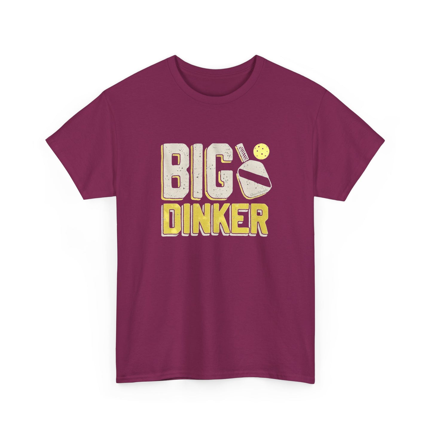Big Dinker Pickle Ball Graphic T Shirt NEW Unisex Heavy Cotton Tee