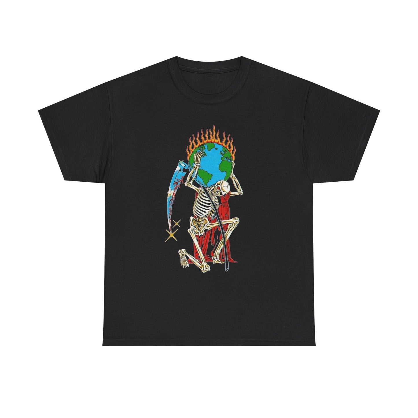 World On Your Shoulders Graphic T Shirt Unisex Heavy Cotton NEW Tee