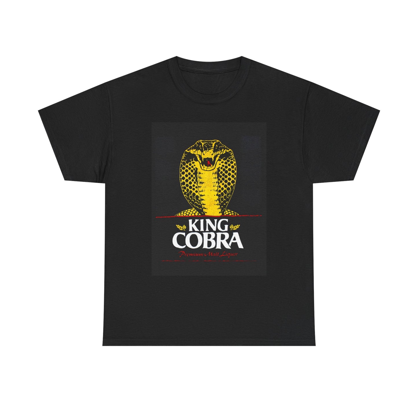 King Cobra Tshirt Premium Malt Liquor Beer Poster Retro Unisex Heavy Cotton Tee