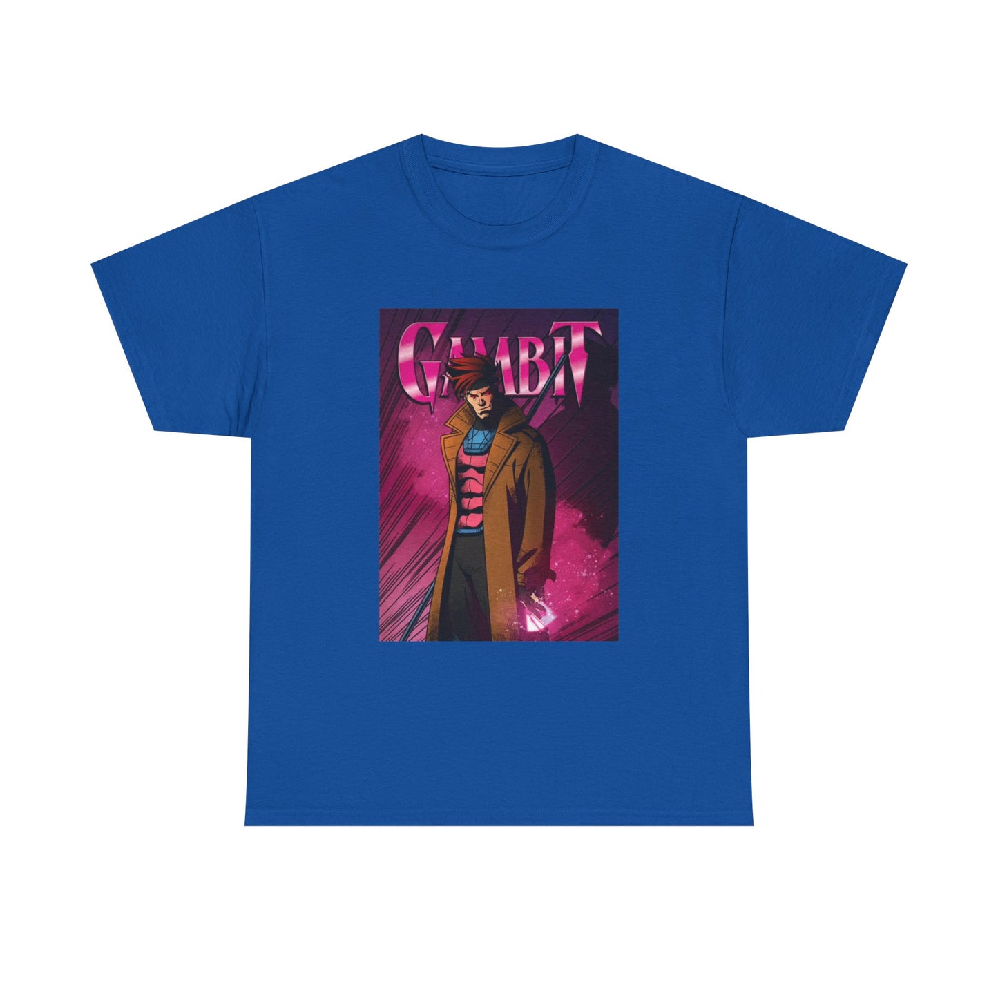 Gambit Tshirt Vintage Anime Cartoon Graphic Neon Unisex Heavy Cotton Tee