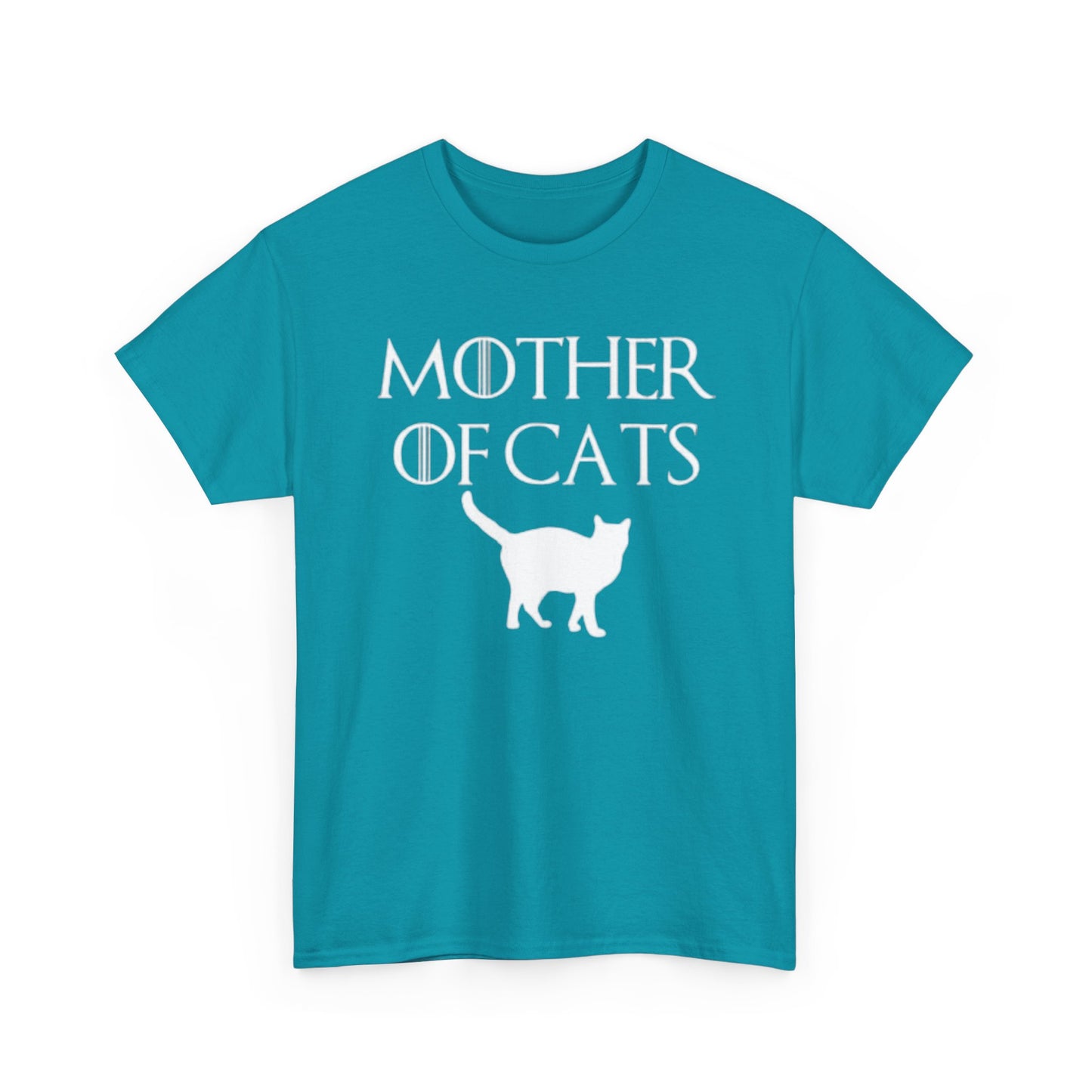 Mother Of Cats Funny Graphic T Shirt Cat Lover Kittens Unisex Heavy Cotton Tee