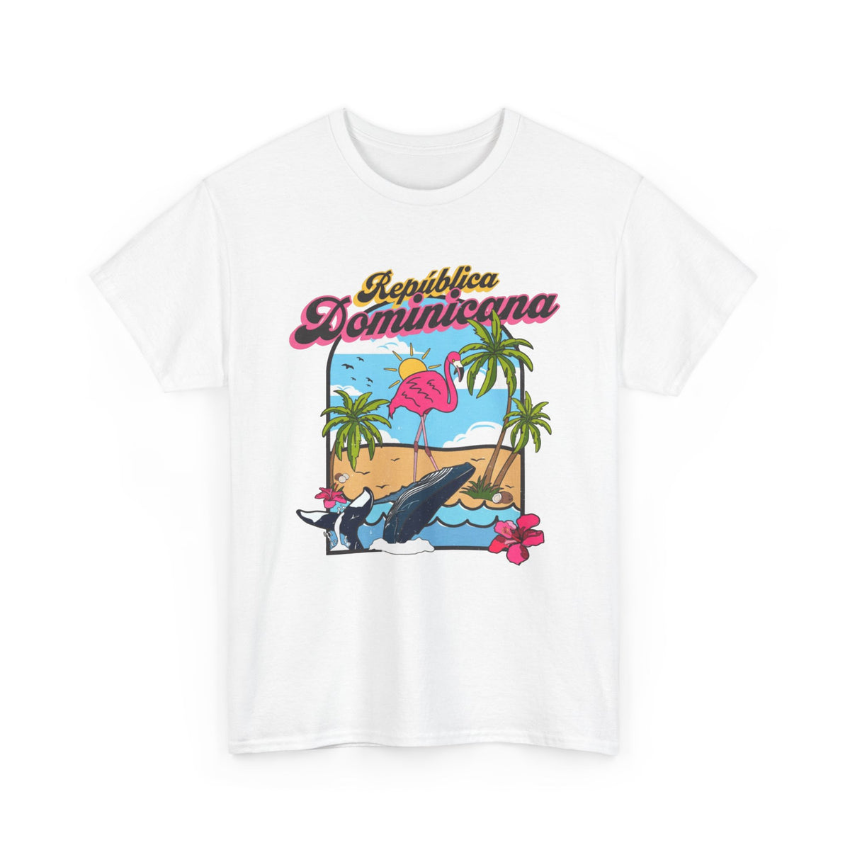 Dominican Republic T-Shirt Retro Graphic Men's Heavy Cotton Tee
