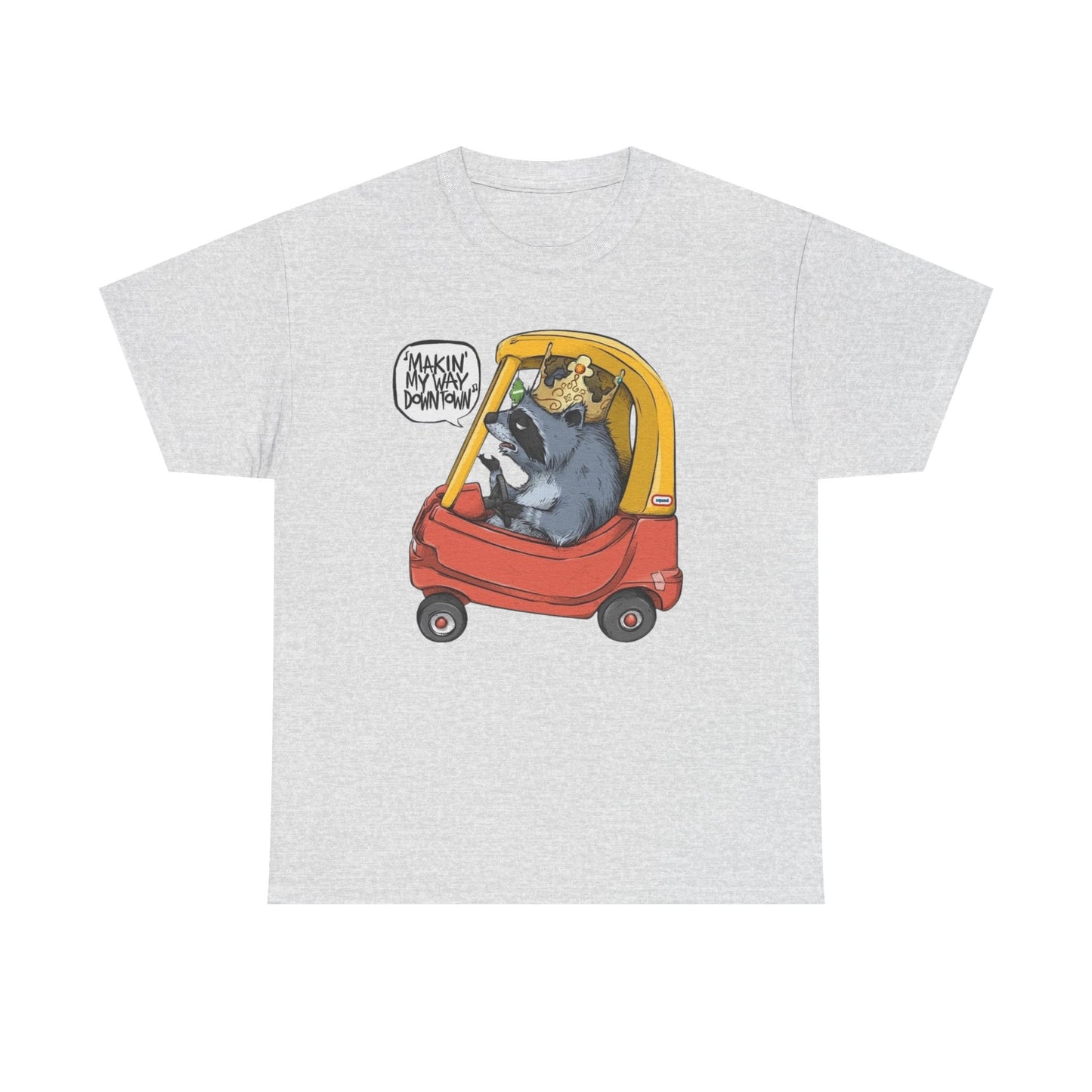 Funny Raccoon King Graphic T Shirt Unisex Heavy Cotton Tee