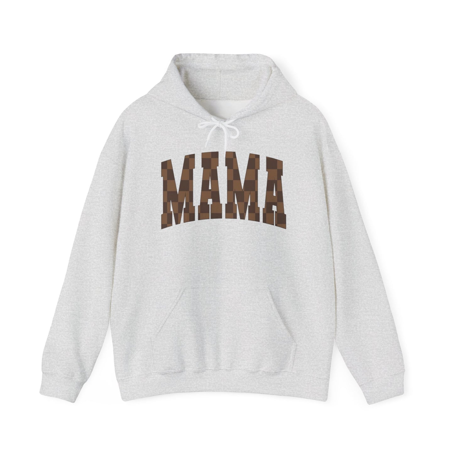 Mama Womens Checkered Graphic Hoodie Hooded Sweatshirt