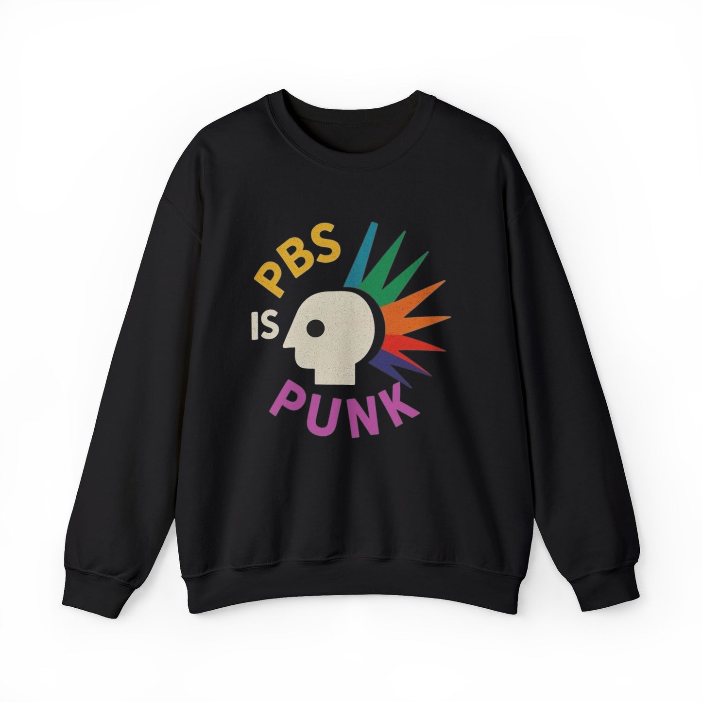 PBS Is Punk Graphic Sweater Men's Adult Crewneck Sweatshirt
