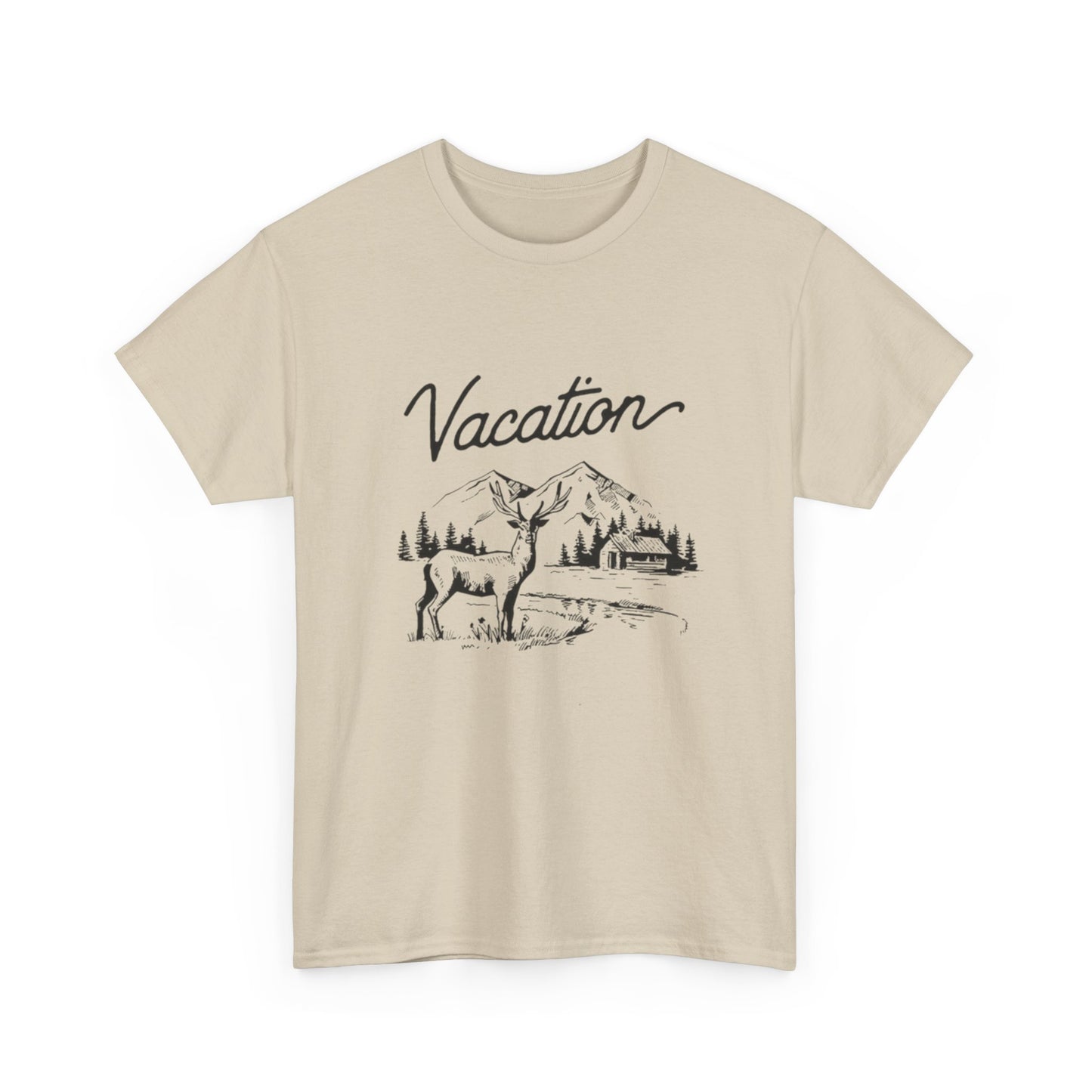 Vacation Camping Graphic T Shirt Unisex Heavy Cotton Tee