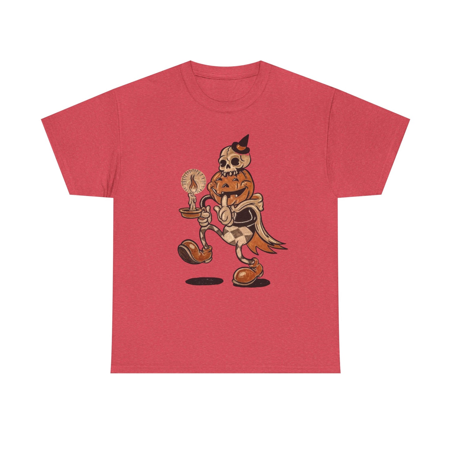 Pumpkin Head Halloween Graphic T Shirt Unisex Heavy Cotton Tee