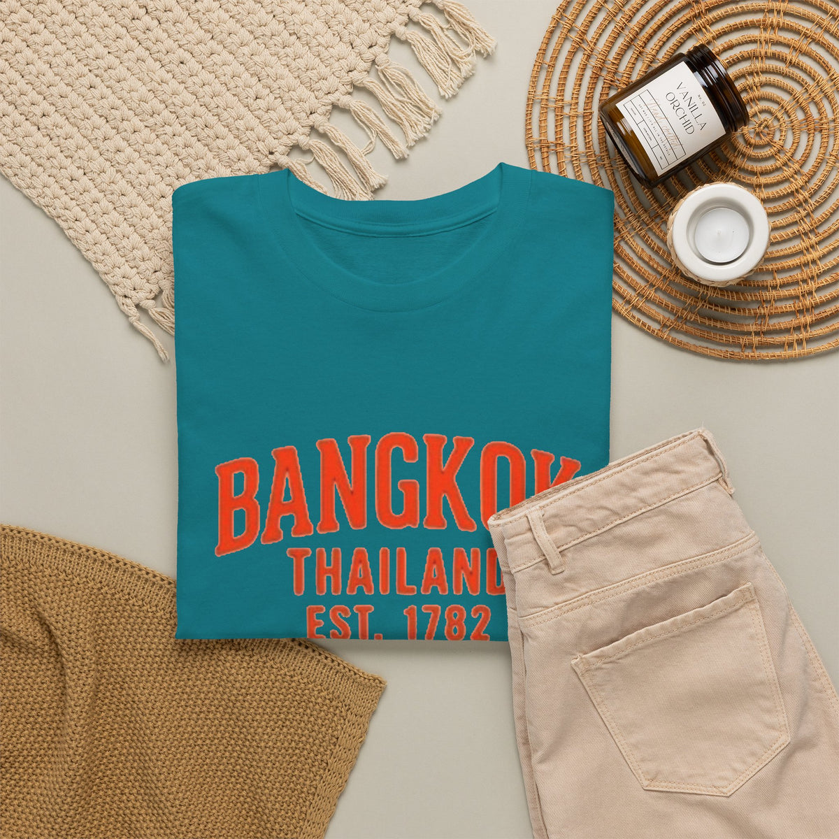 Bangkok Thailand Est. 1782 Americana Graphic T-Shirt Men's Graphic Tee