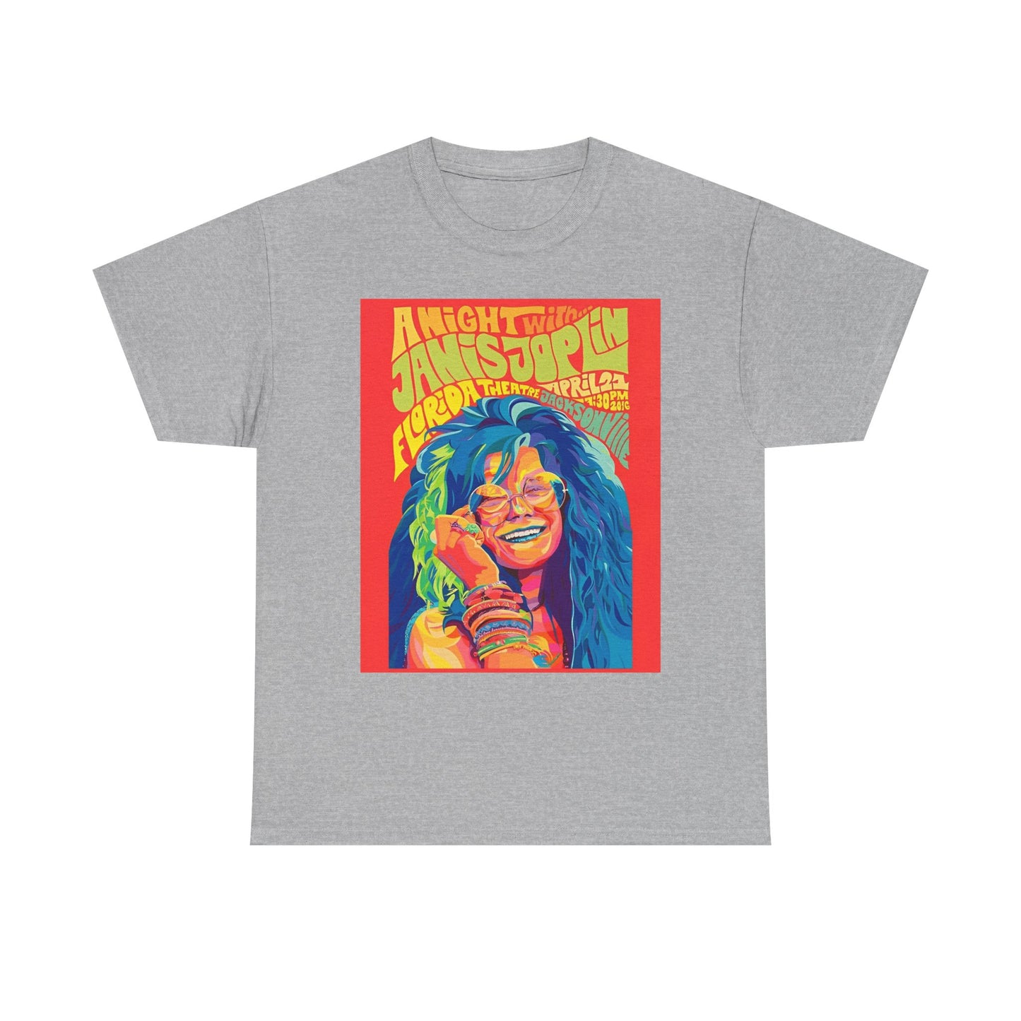 Janis Joplin Poster T Shirt BRAND NEW Apparel Unisex Graphic Tee USA