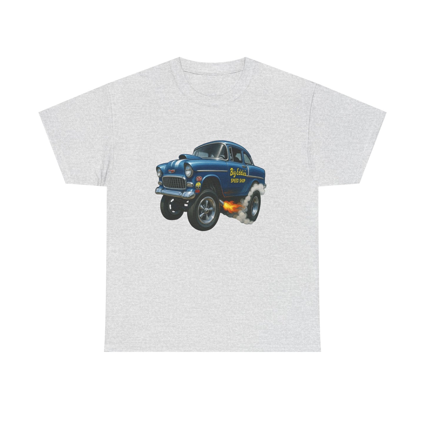 55 Chevy Hotrod Gasser Speed shop Graphic T Shirt Unisex Heavy Cotton Tee NEW