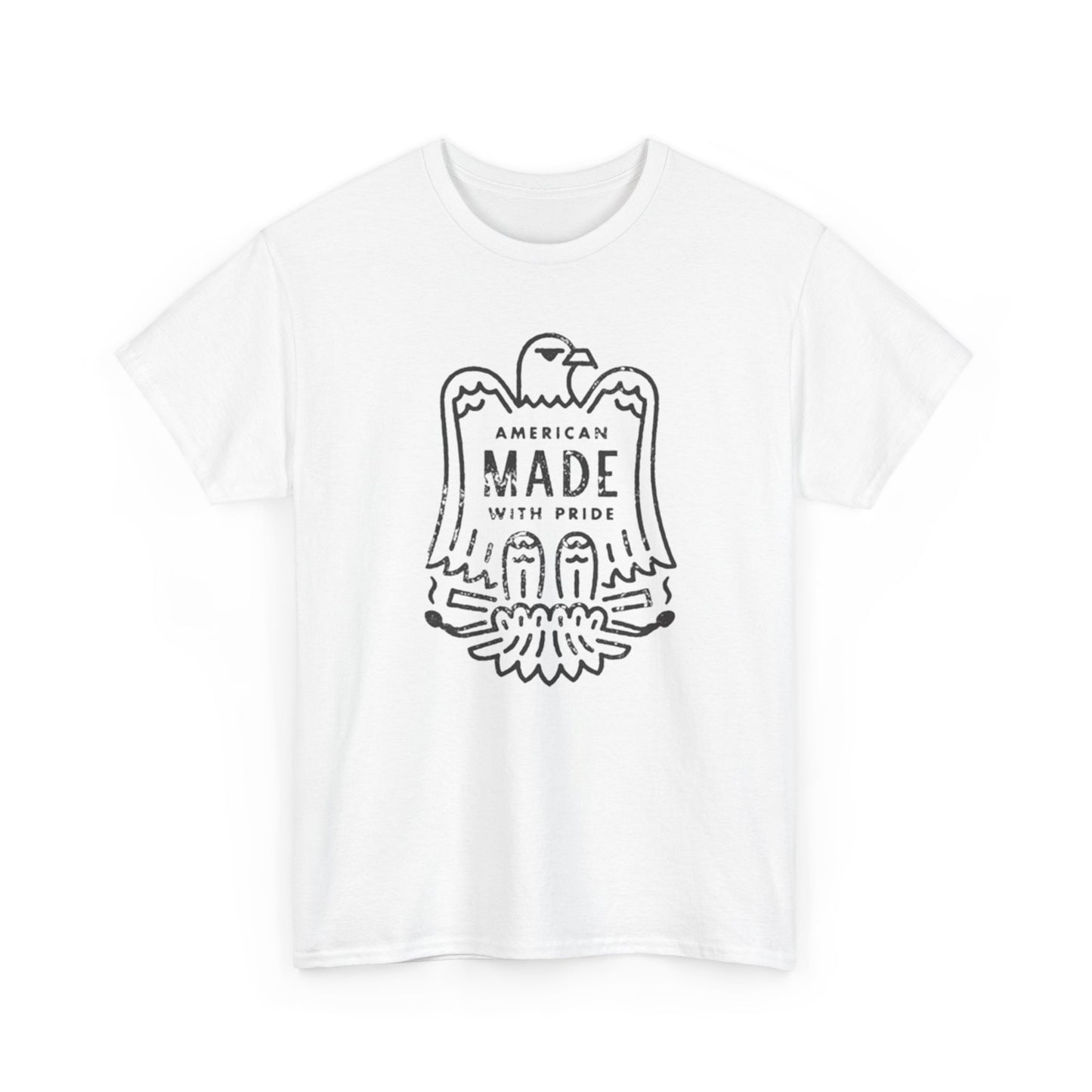 American Made With Pride Graphic T Shirt Unisex Heavy Cotton Tee Gift